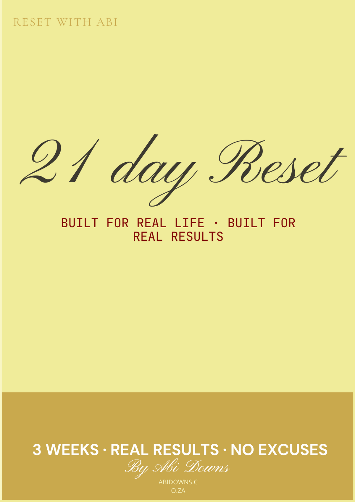 The 21-Day Reset by Abi Downs programme cover