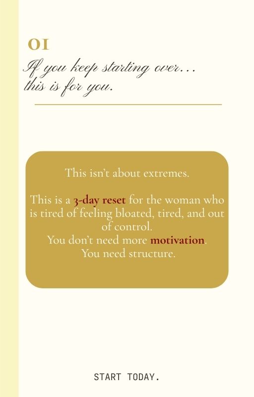 3 Day Reset — Start Again (Properly)