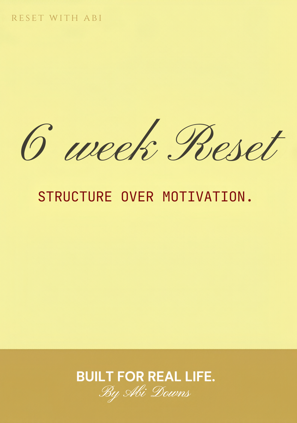 The 6-Week Reset by Abi Downs programme cover